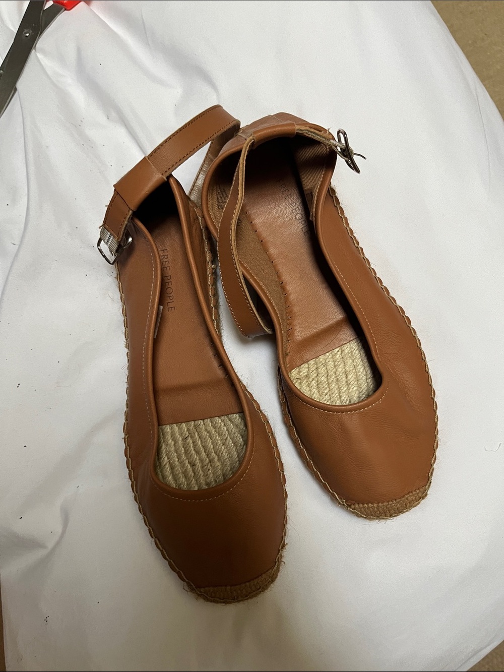 Free People cognac  Espadrille ankle strap